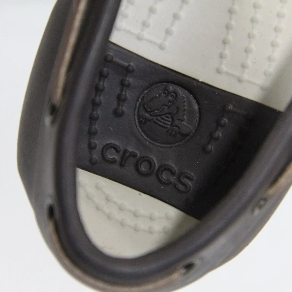 Crocs Beach Line Boat Shoes sz 7 Women Water Shoes Brown Moccasin